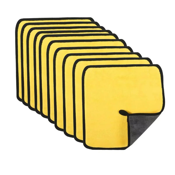 3/5/10Pcs Ultra Soft Dual Layer Microfiber Towels For Car Washing And Household Cleaning Towels & Cloths