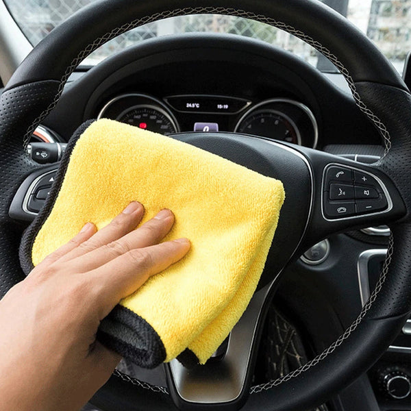 3/5/10Pcs Ultra Soft Dual Layer Microfiber Towels For Car Washing And Household Cleaning Towels & Cloths