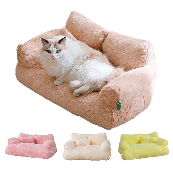 Luxurious Plush Sofa Bed For Cats And Small Dogs Pet Beds
