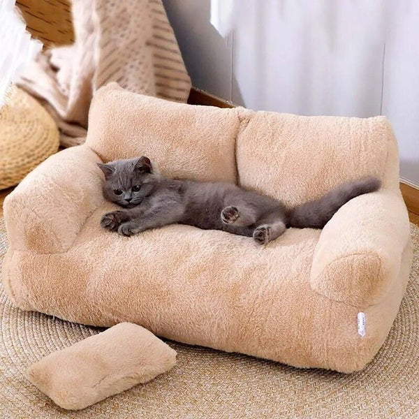 Luxurious Plush Sofa Bed For Cats And Small Dogs Pet Beds