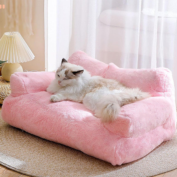 Luxurious Plush Sofa Bed For Cats And Small Dogs Pet Beds
