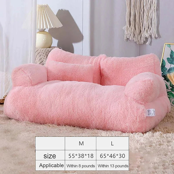 Luxurious Plush Sofa Bed For Cats And Small Dogs Pet Beds