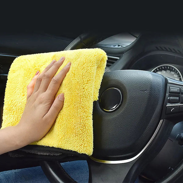 3/5/10Pcs Ultra Soft Dual Layer Microfiber Towels For Car Washing And Household Cleaning Towels & Cloths