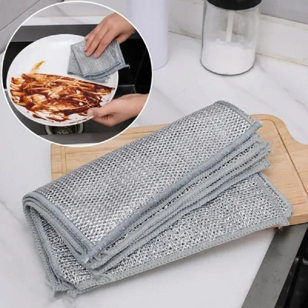 Double Layer Steel Wire Cloth Cleaning Cloths Cleaning Towels & Cloths