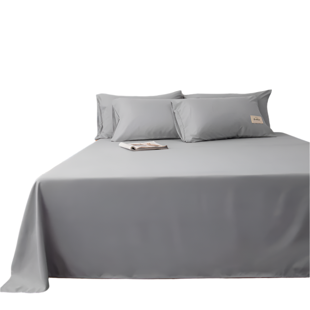 Soft Solid Color Bed Sheet For Double Sheets