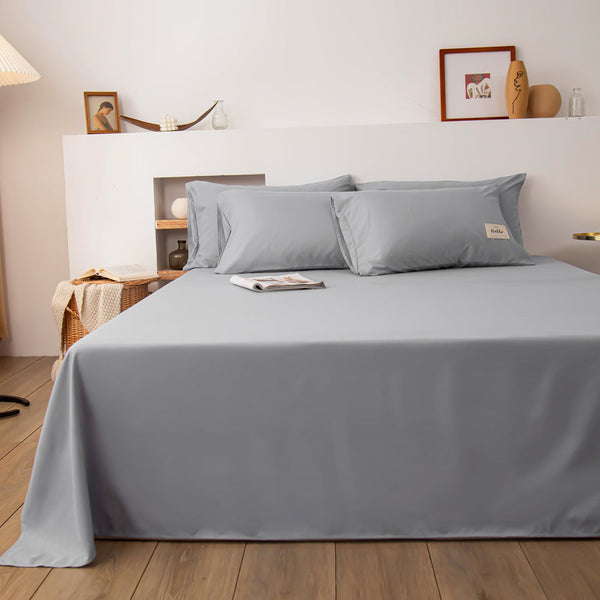 Soft Solid Color Bed Sheet For Double Sheets