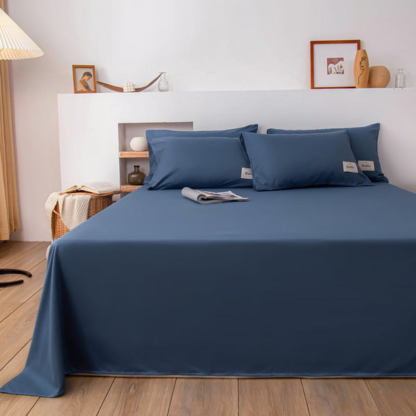 Soft Solid Color Bed Sheet For Double Sheets