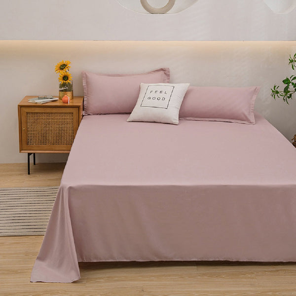 Soft Solid Color Bed Sheet For Double Sheets