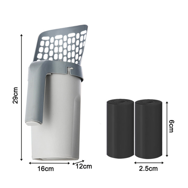 Self Cleaning Cat Litter Shovel Scoop With Refill Bag Litter Scoops