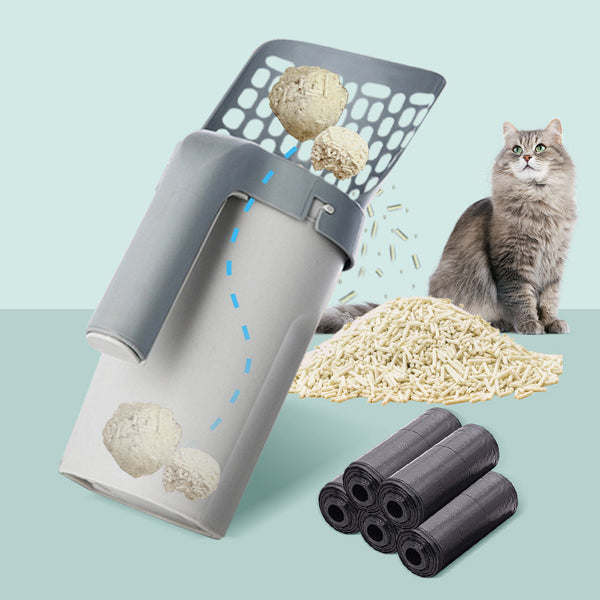 Self Cleaning Cat Litter Shovel Scoop With Refill Bag Litter Scoops