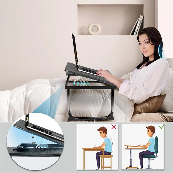 Comfeya Laptop Desk For Bed Or Couch Ergonomic With Cup Holder Other Laptop & Desktop Accs