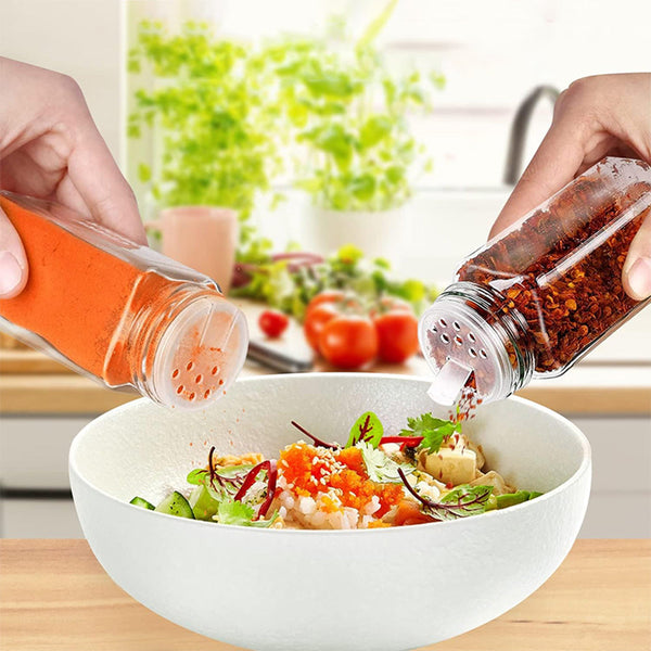 Storfex 24 Pack 120Ml Glass Spice Jars With Labels Spice Jars & Racks