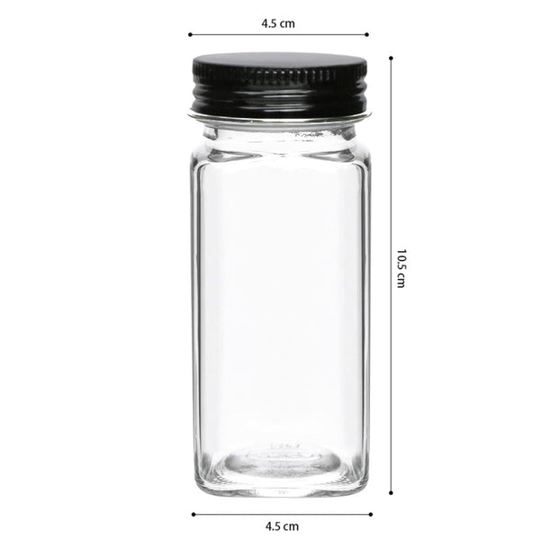 Storfex 24 Pack 120Ml Glass Spice Jars With Labels Spice Jars & Racks