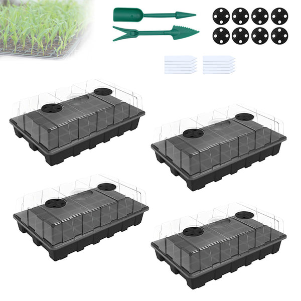 Greenhaven Seedling Trays Starter 4 Pack Adjustable Ventilation Seed Starter