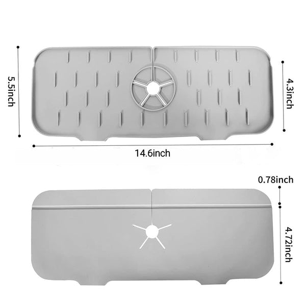 Silicone Faucet Handle Drip Catcher Tray Mat Dish Soap Sponge Holder Other Kitchen Gadgets