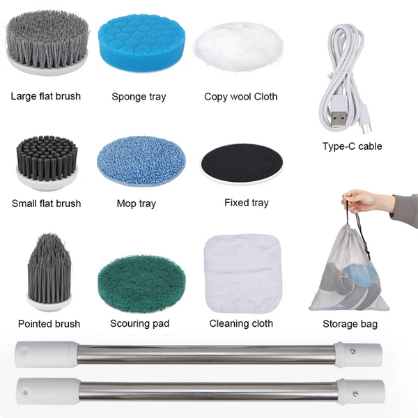 8 In 1 Multifunctional Electric Cleaning Brush For A Sparkling Home Cleaning Brushes