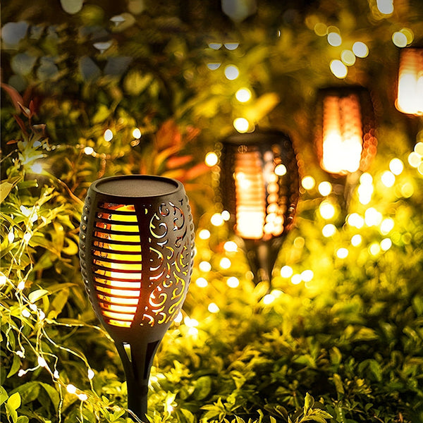 12Led Solar Flame Torch Light Garden & Patio Torches