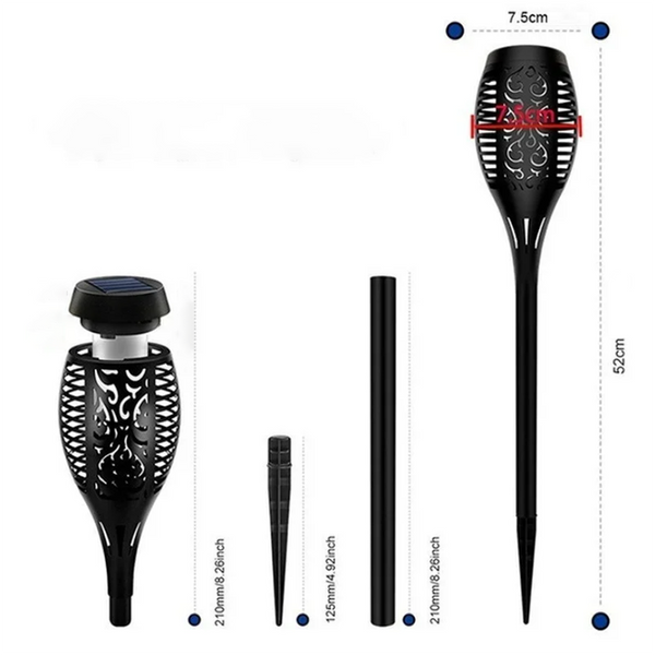 12Led Solar Flame Torch Light Garden & Patio Torches