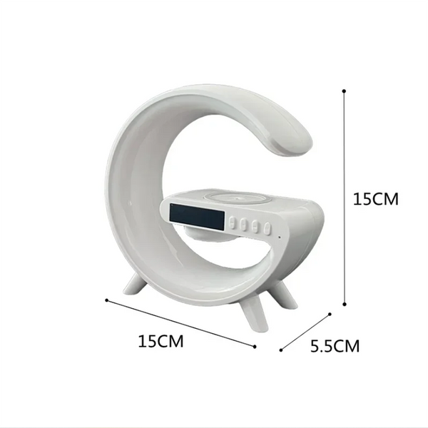 15W Wireless Charger Alarm Clock With Rgb Night Light & Bluetooth Speaker Alarm Clocks & Clock Radios