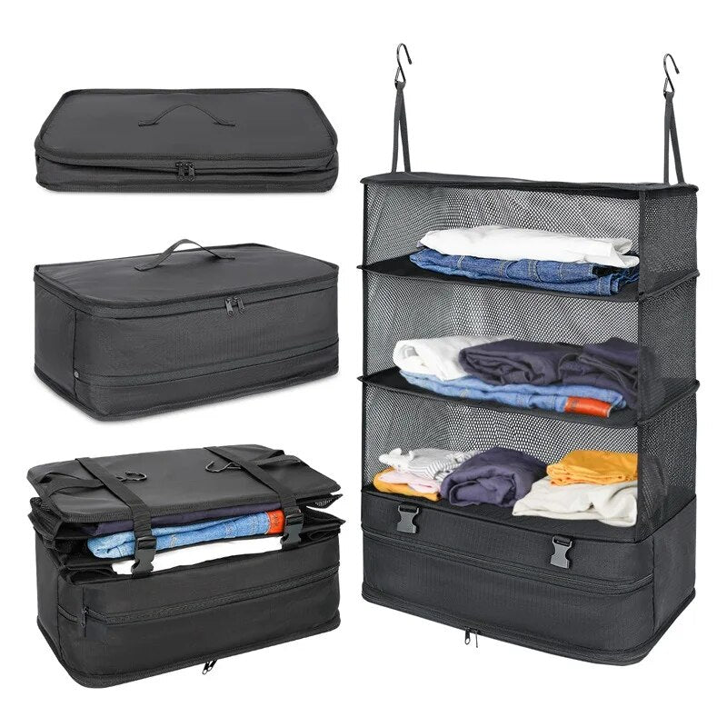 Hanging Packing Cubes Laundry Storage Compartment Storage Bags