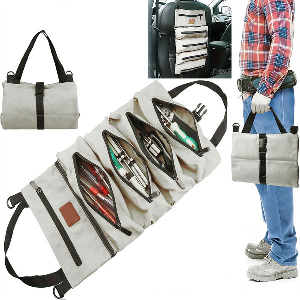 Multi Purpose Canvas Roll Up Tool Bag Tool Bags Belts & Pouches