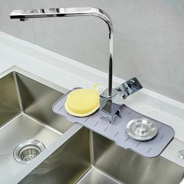 Silicone Faucet Handle Drip Catcher Tray Mat Dish Soap Sponge Holder Other Kitchen Gadgets
