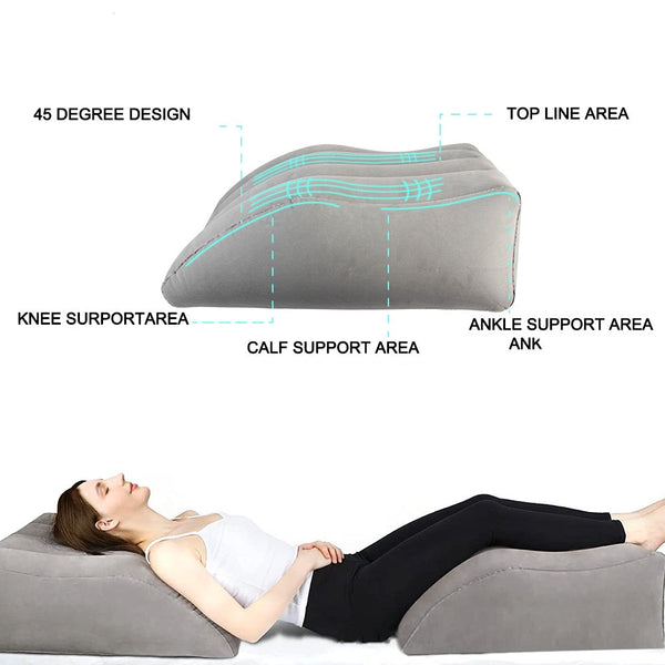 Inflatable Wedge Pillow Knee Cushion For Travel Pillows