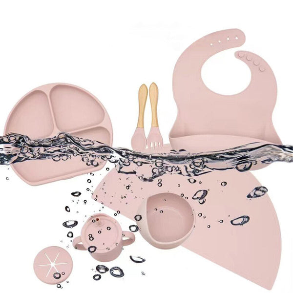 6 Piece Silicone Children's Meal Training Set Cutlery Baby Utensils