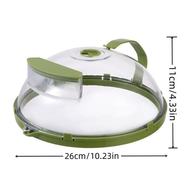 10 Inch Clear Microwave Splatter Cover With Water Steamer And Handle Microwave Cooking Gadgets