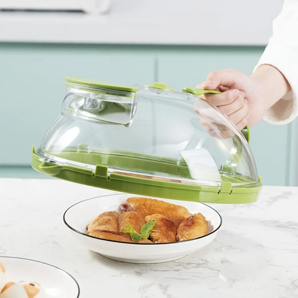 10 Inch Clear Microwave Splatter Cover With Water Steamer And Handle Microwave Cooking Gadgets