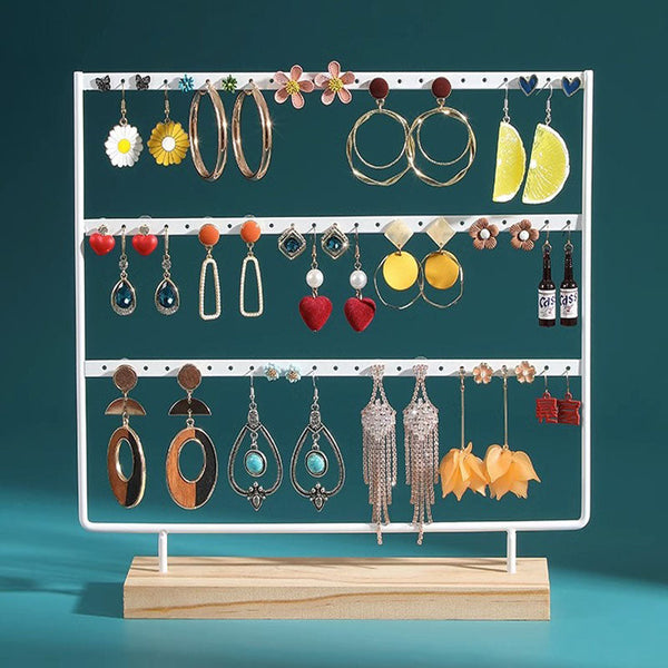 Veile Studios Metal 3 Layers Jewelry Storage Earring Display Holder Jewellery Holders & Organisers