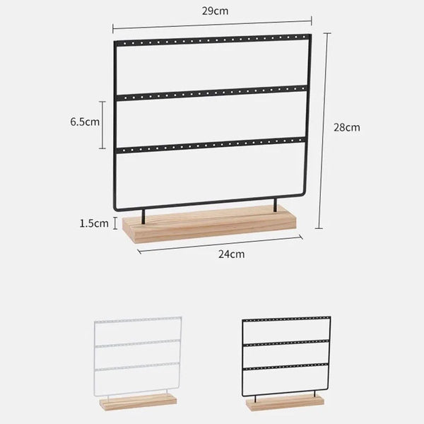 Veile Studios Metal 3 Layers Jewelry Storage Earring Display Holder Jewellery Holders & Organisers