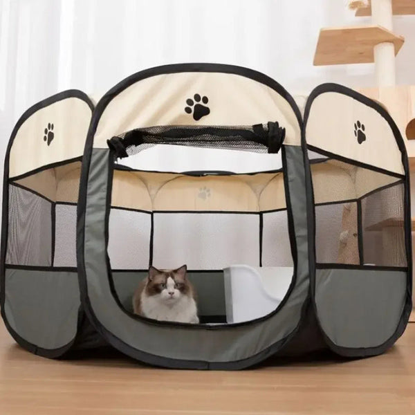 Foldable Pet Tent Kennel Octagonal Fence Dog Kennels