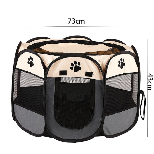 Foldable Pet Tent Kennel Octagonal Fence Dog Kennels