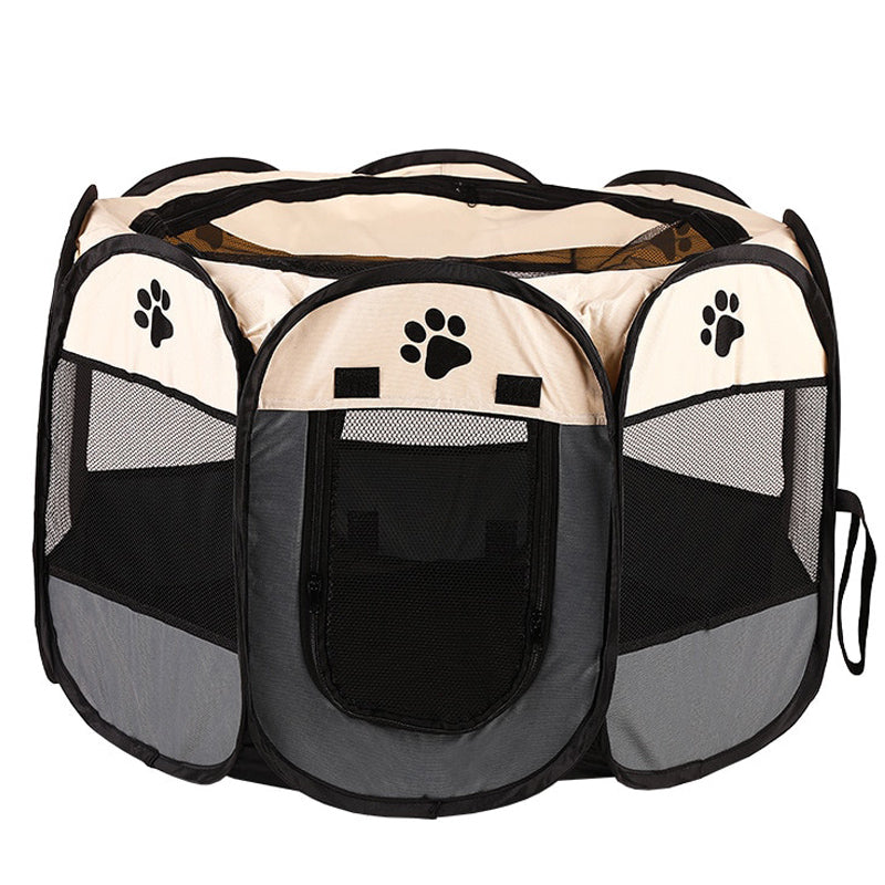 Foldable Pet Tent Kennel Octagonal Fence Dog Kennels