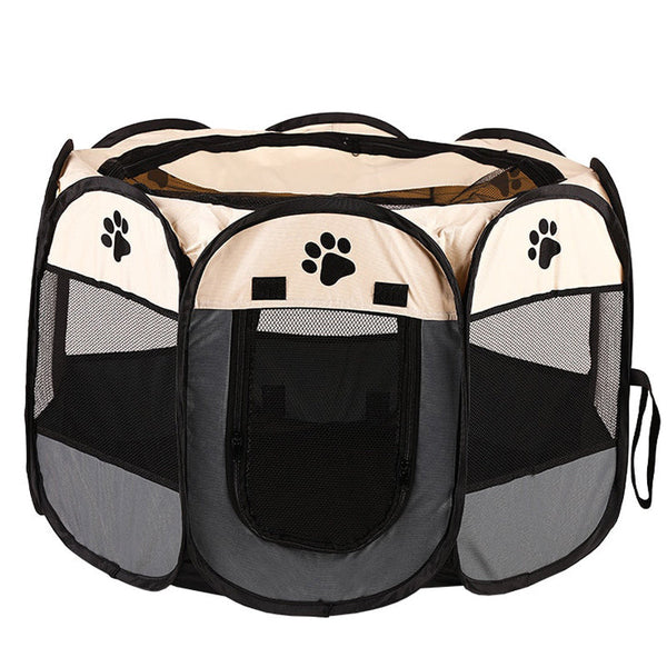 Foldable Pet Tent Kennel Octagonal Fence Dog Kennels