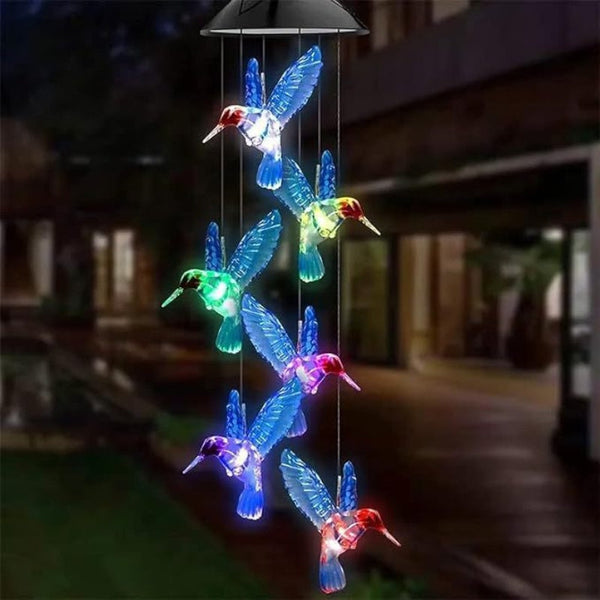 Solar Power And Pendants For Courtyard Outdoor Wind Chimes