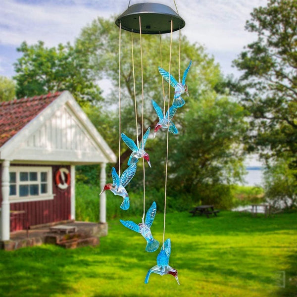 Solar Power And Pendants For Courtyard Outdoor Wind Chimes