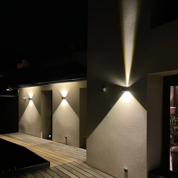 Led Wall Mounted Up And Down Porch Light Wall Fixtures