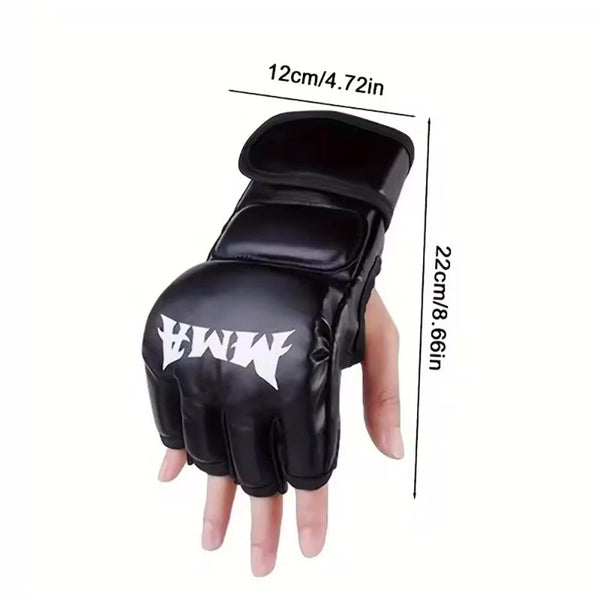 Half Finger Leather Cushion Boxing Training Gloves Gloves Boxing