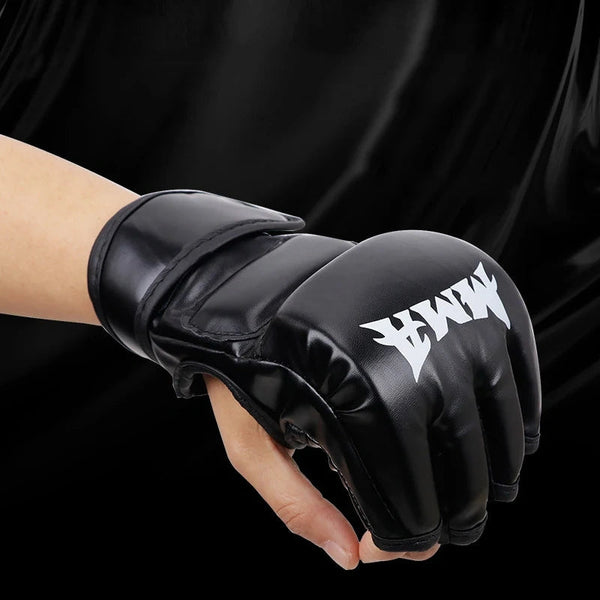 Half Finger Leather Cushion Boxing Training Gloves Gloves Boxing