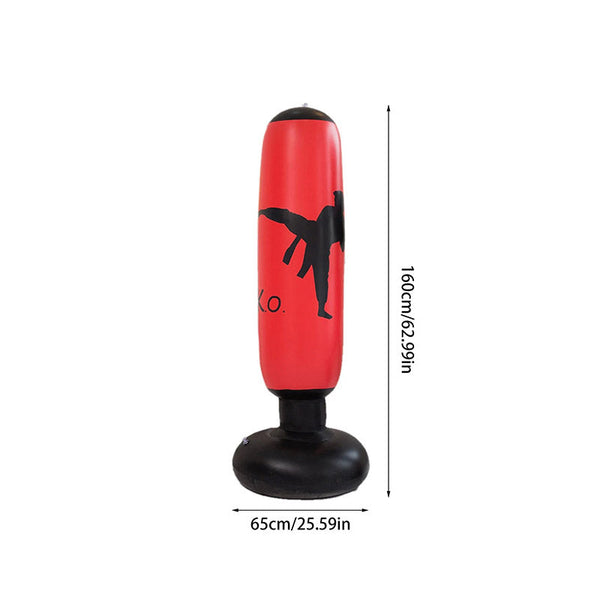 160Cm Inflatable Boxing Kicking Sandbag Pvc Tumbler Training Target Strike Pads & Mitts
