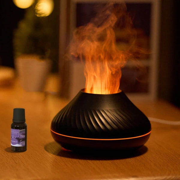 Color Flame Volcanic Aroma Diffuser Essential Oil Lamp Diffusers
