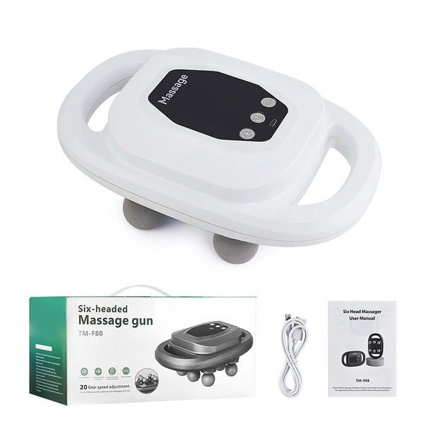 6 Head Vibration Wireless Fascia Gun For Deep Muscle Relaxation Massagers
