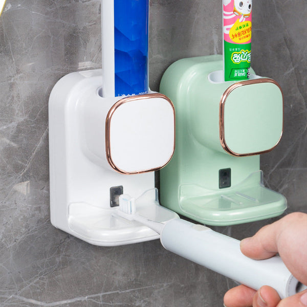 Automatic Sensor Electric Wall Mounted Tooth Paste Squeezer Usb Removable Tumblers & Toothbrush Holders