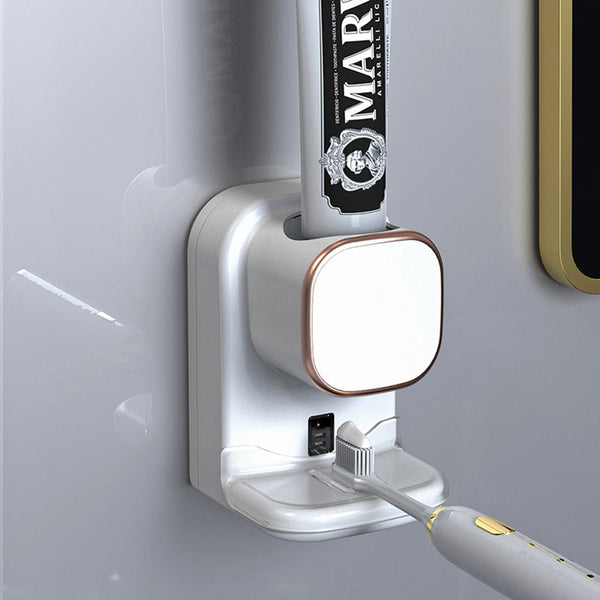 Automatic Sensor Electric Wall Mounted Tooth Paste Squeezer Usb Removable Tumblers & Toothbrush Holders