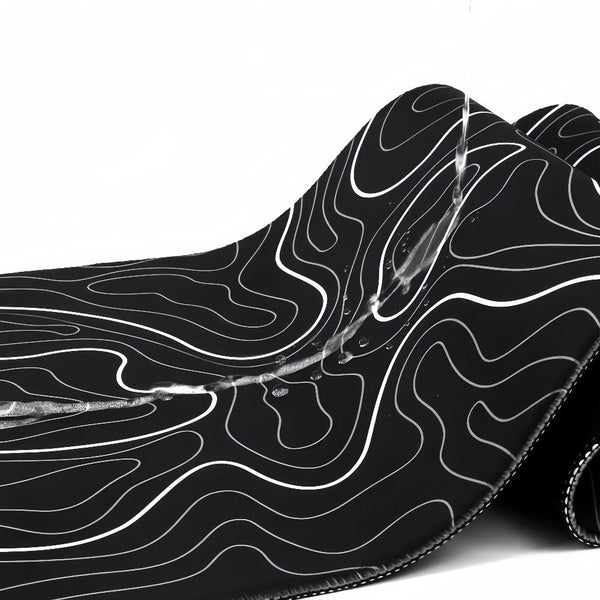 Anti Slip Topographic Black And White Mouse Pad For Keyboard 30X80cm Mouse Pads & Wrist Rests