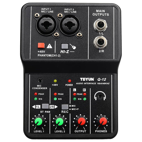 Audio Interface Usb Mixer Compact 2 Channel Sound Card Console Other Interface/Add On Cards