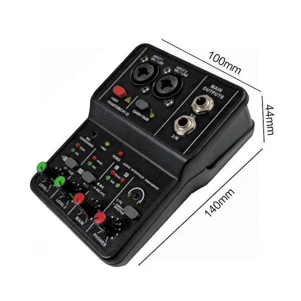 Audio Interface Usb Mixer Compact 2 Channel Sound Card Console Other Interface/Add On Cards