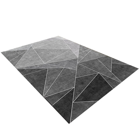 40X60cm Grey Geometric Living Room Tea Table Home Carpet Floor Mat Door Mats & Floor Mats